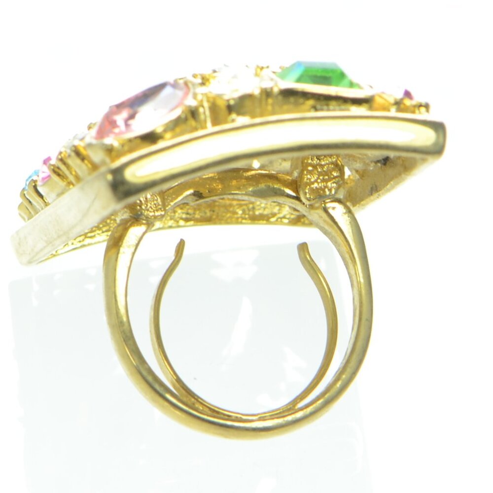 Vintage Kenneth Jay Lane Kjl Crystal Cocktail Ring - image 6